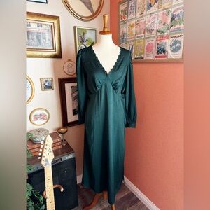 Gap Satin Empire Midi Dress